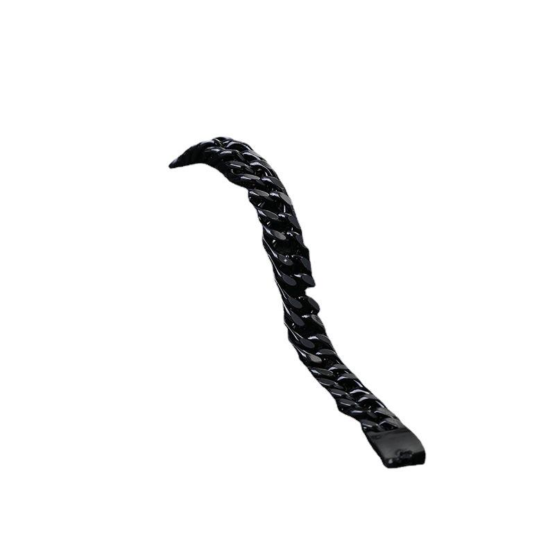 18K Gold Plated Bold Men's Double Buckle Bracelet - European & American Style