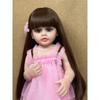 55CM Reborn Toddler Doll with Full Body Soft Silicone Raya Lifelike Soft Touch High Quality Pink Princess Doll Gifts for Children