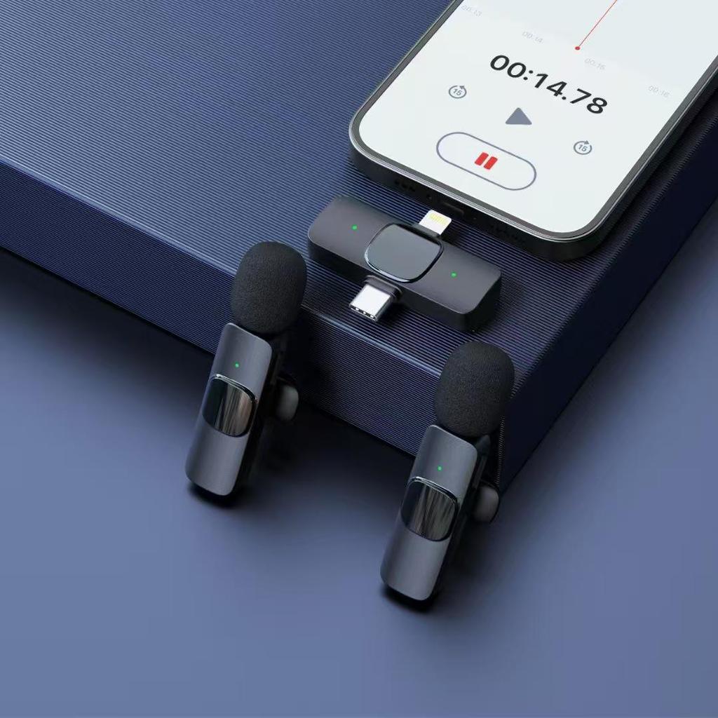 Dual Wireless Lapel Microphone for Mobile Phones – Ideal for Live Streaming and Recording