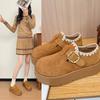 Маффины толстая подошва все включено Boken обувь женская обувь 2025 новая осень взрыв увеличивающие рост лоферы одинарная обувь замша Doudou обувь
