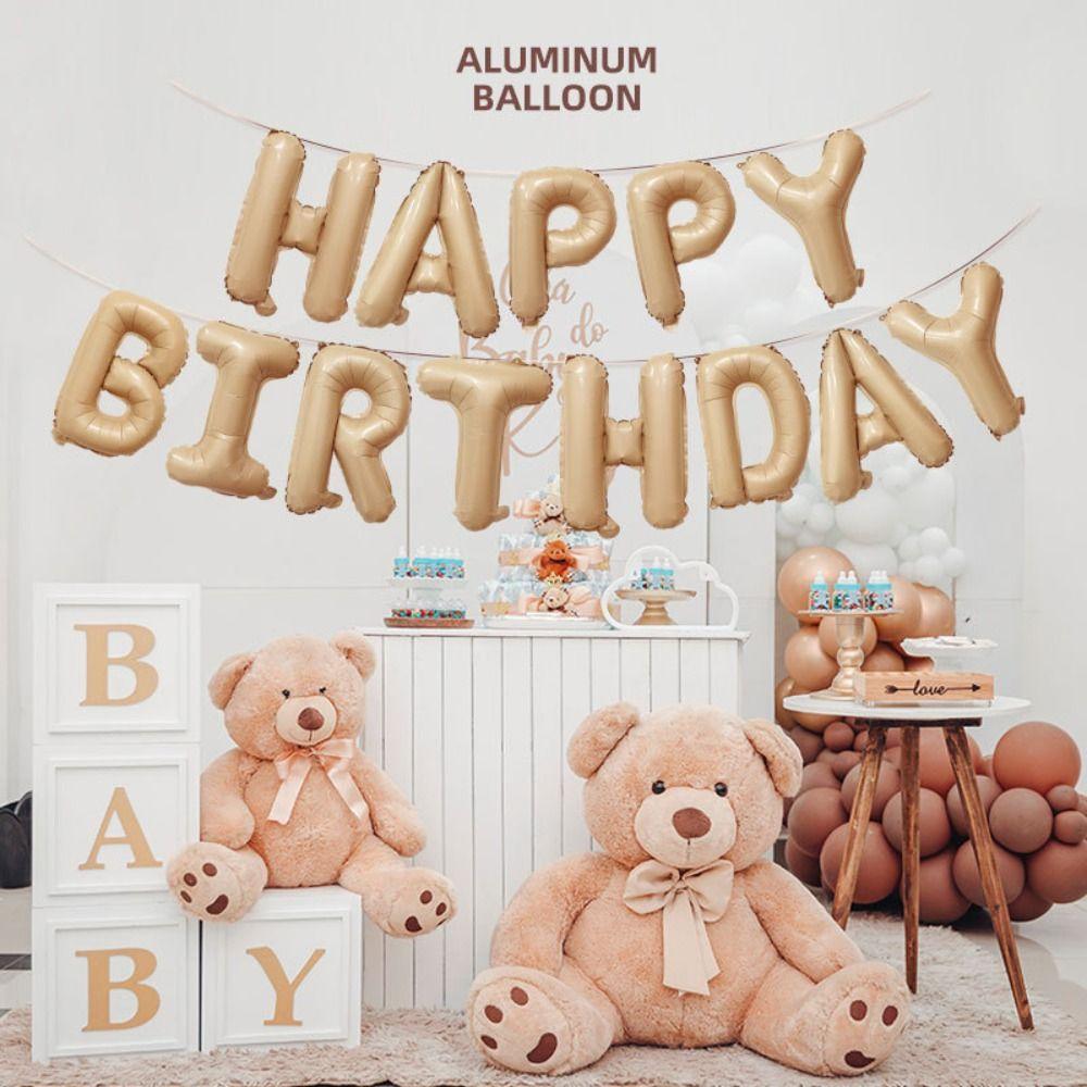 Герметичные воздушные шары из кремовой фольги с днем ​​рождения, утолщенные воздушные шары с днем ​​рождения, набор для детей