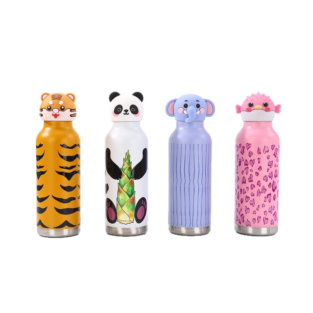 Cartoon Animal Shapes Insulated Water Bottle 400ml Vacuum Insulated Bottle for Daily Use