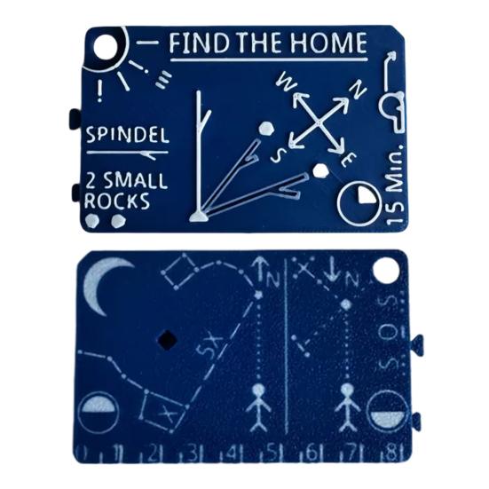 1/2 шт. Карманный путеводитель по выживанию, легко читаемый, портативный, легкий, для путешествий на открытом воздухе, кемпинга, охоты, походов, свет, тень, звездная навигационная карта, инструменты