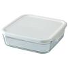 Iwaki Pack & Microwave Storage Container, Shallow, Large, 1.2L, White, Freezer-Safe, Oven-Safe, N3248-W