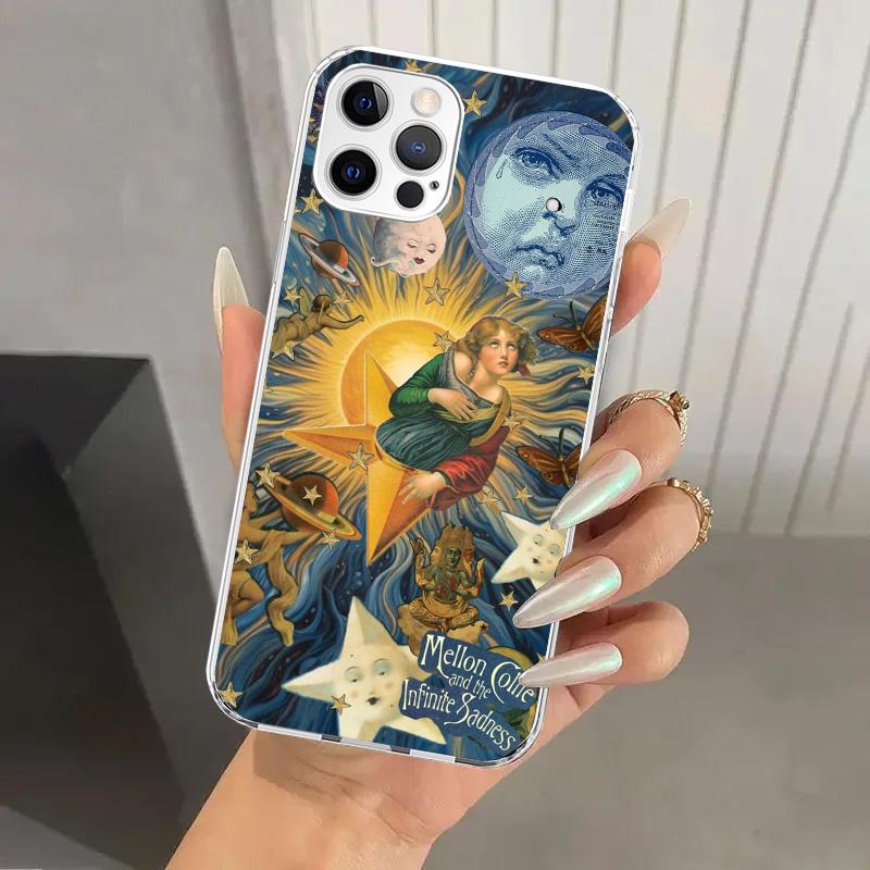 Крутой чехол для телефона The Smashing Pumpkins для Iphone 17 Air 16 15 Plus 14 13 Mini 12 11 Pro Max 16E 7 8 SE 2020 Мягкий Funda Принт Она