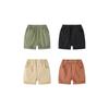 Summer Boys' Casual Blue Label Shorts Plaid Cotton and Linen Kids Fifth Pants Middle Pants Children Mid Waist Casual Casual Pants