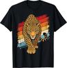 Tiger Retro Sunset Wild Nature Adventure Animal Art T-Shirt