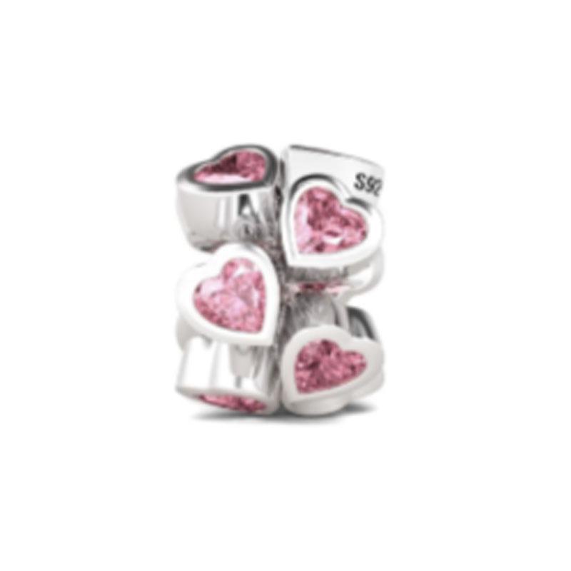 Шарм-клипса Застежка Лапка Луны Медь Квадратный Камень Разделительная Бусина Подходит для Оригинального Браслета Сделай Сам Для Женщины Девушки Ювелирные Изделия