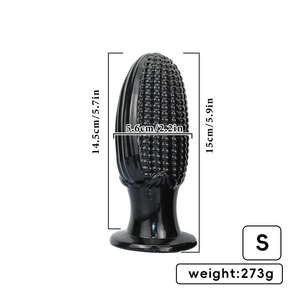 Corn-Shaped Anal Plug & Dildo - Realistic Adult Toy for Women, Novelty Stretching Butt Plug with Flared Base, Adult Sex Toy
