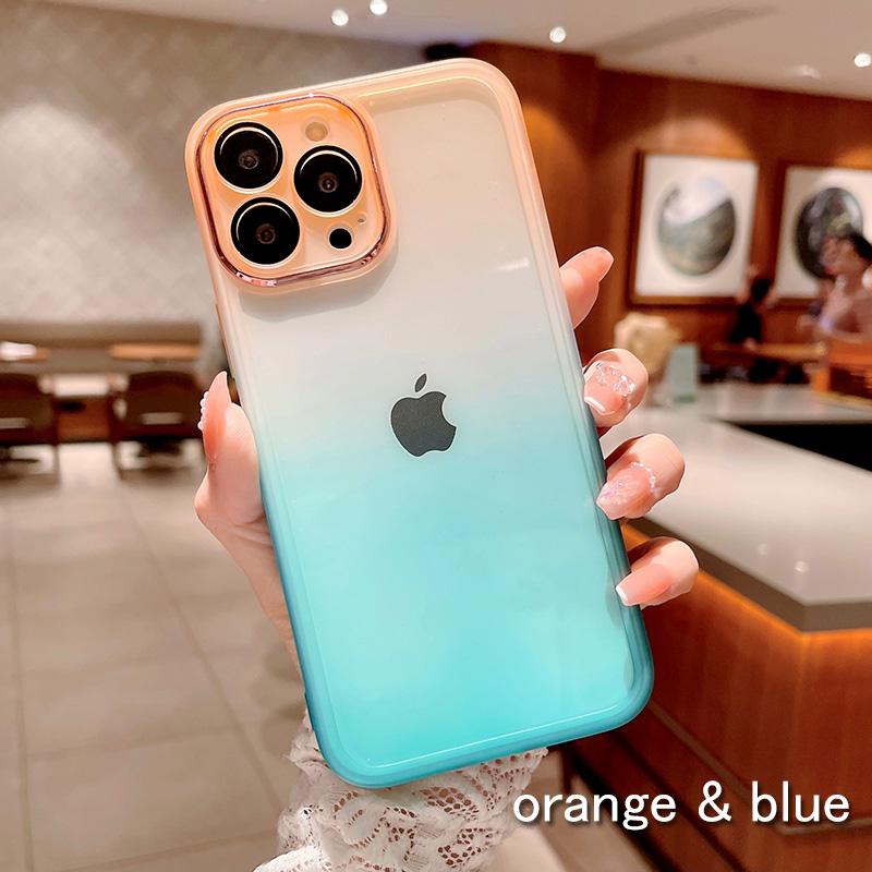 Чехлы для телефона с градиентным цветом для IPhone 16 15 14 Pro Max 13 12 11 Xs Xr 7 8 Plus. Поставляются с защитной пленкой для камеры и задними крышками