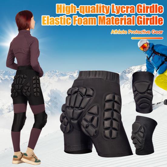 Football Protective Girdle Hip Thigh Butt Tailbone Protector 3D Padded Compression Shorts for Snowboard Skate Ski Basketball Cycling Rugby