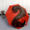 1pc Squirrel Tail Automatic Open/Close Umbrella - Compact Travel Umbrella with 8-Rib Durable Frame, Lightweight & Portable Design z74