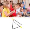 Percussion Triangle Iron Musical Instrument with Triangle Educational Musical Instrument Teaching Material Bell, Children's Toy, (4 Inches)