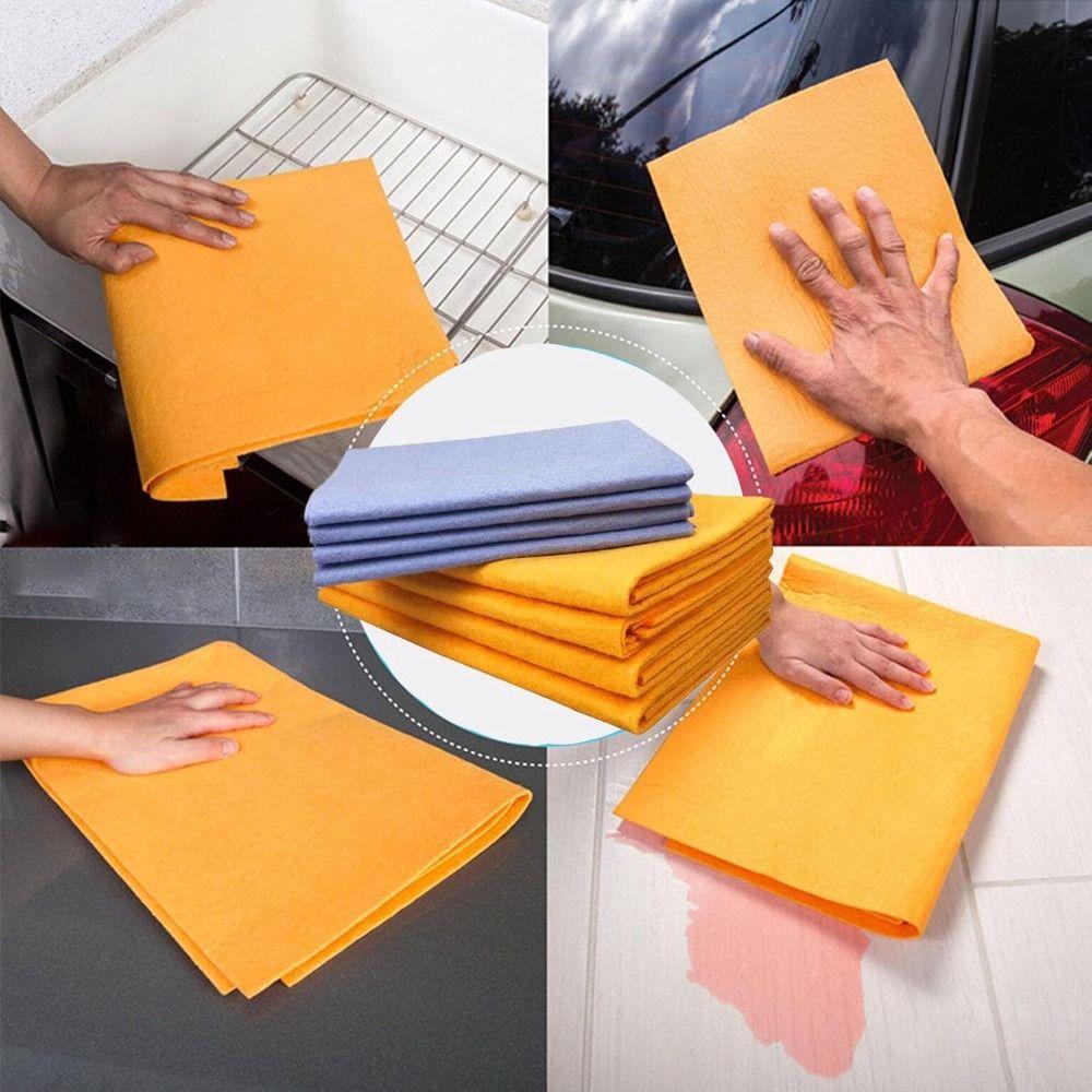 8Pcs Ultra-Absorbent Miracle Cleaning Shammy Multi-Purpose Reusable Cleaning Cloth Non-Woven Super Absorbent Towel Car Bathroom