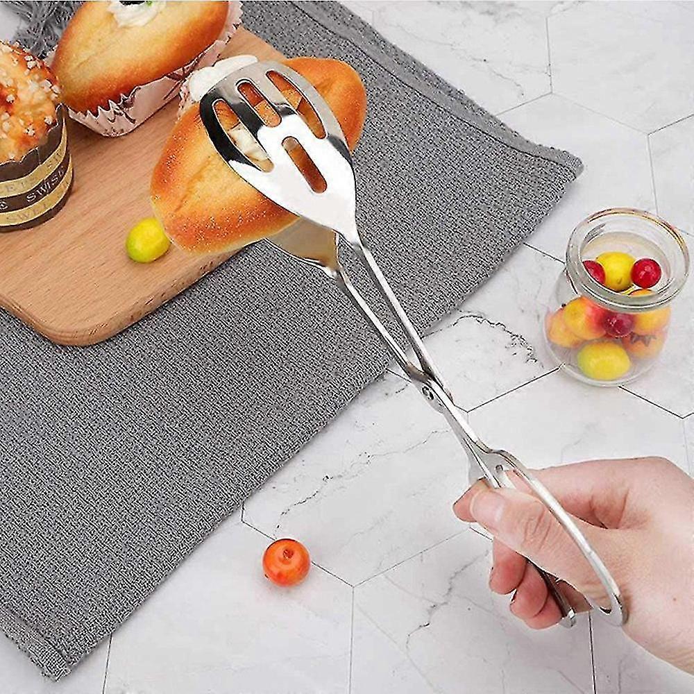 unique Stainless Steel Buffet Party Catering Serving Tongs Thickening Food Serving Tongs Salad Tongs Cake Tongs
