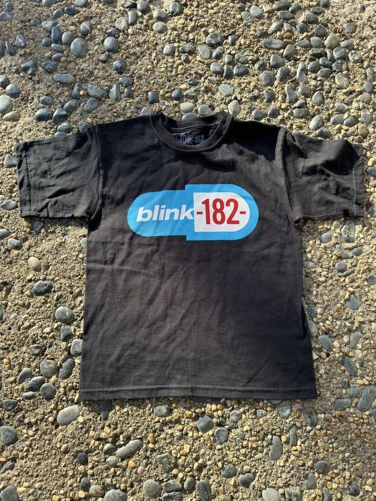 Blink 182 Подростковый Детский Размер M Черная Футболка с Логотипом Группы Унисекс