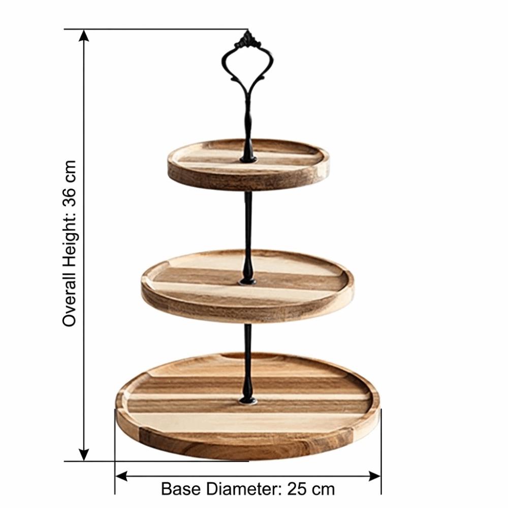 Smooth Serving Tray Detachable Multi Layer Frame Food Platter Elegant Storage Tray Afternoon Tea