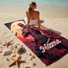 Custom Name Deadpool Armor Stylish Digital Printing Beach Towel Quick‑Drying Absorbent Blanket for Beach Pool Gym Travel