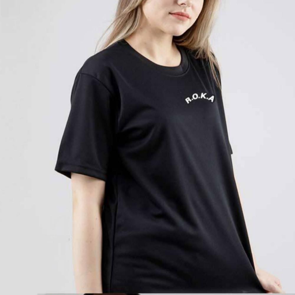 Black/White-Short Sleeve ROKA T-Shirts 2 Numbers