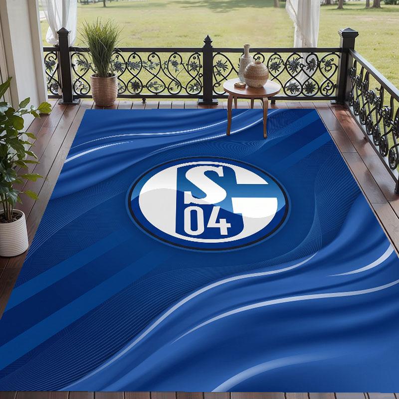 Soft Floor Carpet Schalke 04 Pattern Area Rug Decorative Mat For Home Room Decoration