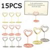 15PCS Metal Place Card Holders Desktop Vertical Card Holders Creative Metal Message Holders Note Holders Perfect for Wedding Party Office