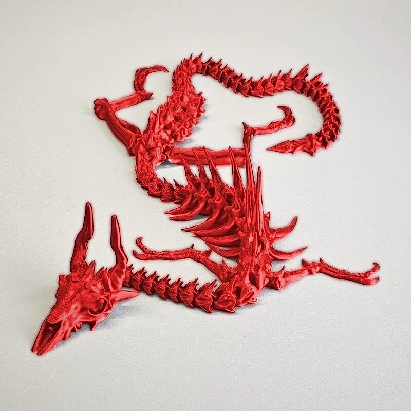 3D-печатный подвижный скелет дракона шарнирная игрушка костяной дракон настольное украшение креативный подарок для офисного декора