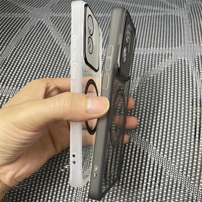 Роскошный прозрачный чехол Magsafe TPU для Motorola Edge 40, мягкий силиконовый прозрачный магнитный чехол для беспроводной зарядки, защита камеры, полная защита от ударов