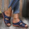Women Wedge Sandals Premium Orthopedic Open Toe Sandals Vintage Anti-Slip Leather Casual Female Platform Retro Shoes