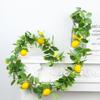 Искусственный венок из лимонных цветов, комнатное зеленое растение-декор, декорация для садоводства, реквизит для фотосъемки
