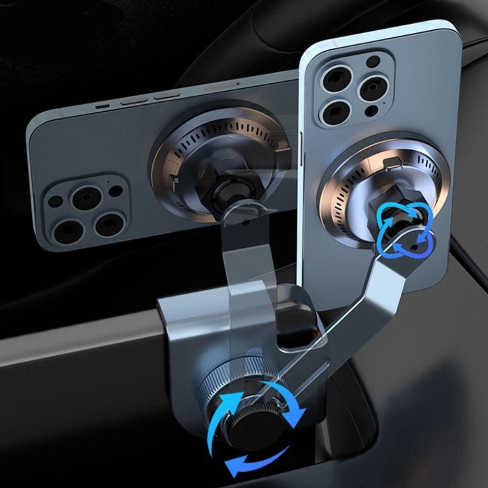 Magnetic Mount Car Phone Holder Aluminum Alloy Screen Side Mount for Tesla Model 3/Y Car Interior