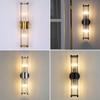 American Retro Crystal Wall Lamp - Modern LED Lighting for Living Room, Bedroom, or Staircase