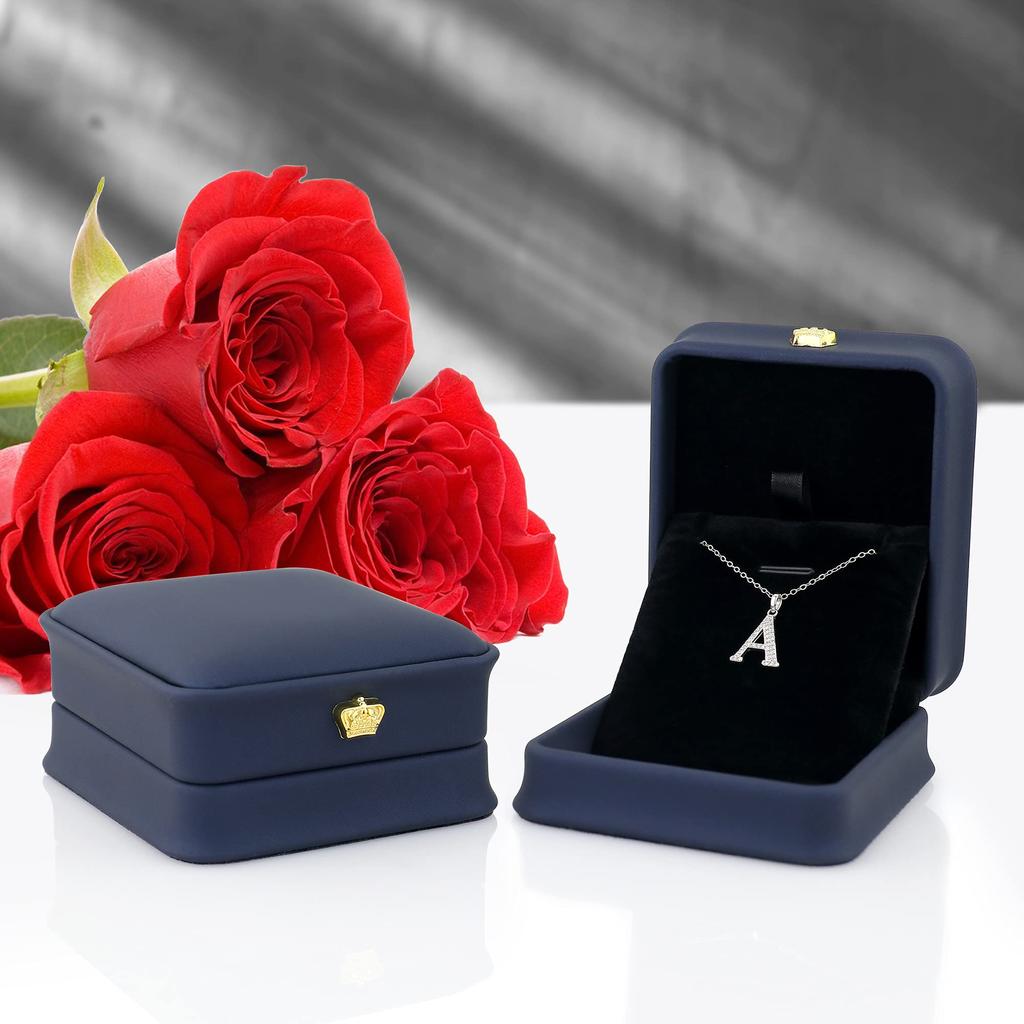 Sufair стерлингового серебра 925 пробы с кубическим цирконием, первоначальное имя, подвеска в виде буквы, ожерелье для женщин, цепочка, подарок на годовщину свадьбы, дня рождения