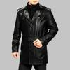 Leather Lambskin Black Halloween Stylish Formal Trench Coat Casual Men Genuine
