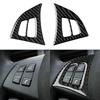 Carbon Fiber Steering Wheel Button Frame Decoration Cover Trim For BMW E70 2008-2013 Auto Styling Car Accessories