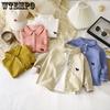 Children's Long Sleeved Shirt Spring Style Top Boys' Shirt Lapel Top Cardigan Baby Jacket