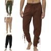 Pant Viking Costume for Men Renaissance Medieval Pants Drawstring Shorts Halloween Costume Adult Cosplay