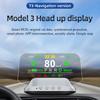 For Tesla Model 3 Y 2019-2025 Mirror Projector Speedometer RPM Car Head Up Display HUD Digital Alarm Set T3