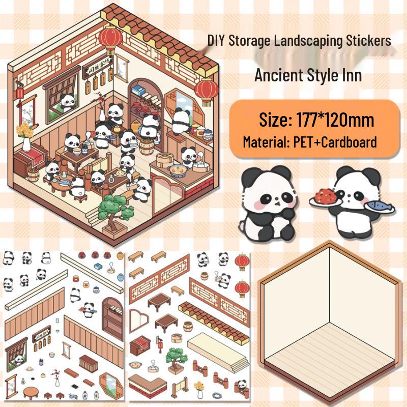 3D Miniature Scene Collage Stickers: Cute Decompression Handbook Stickers
