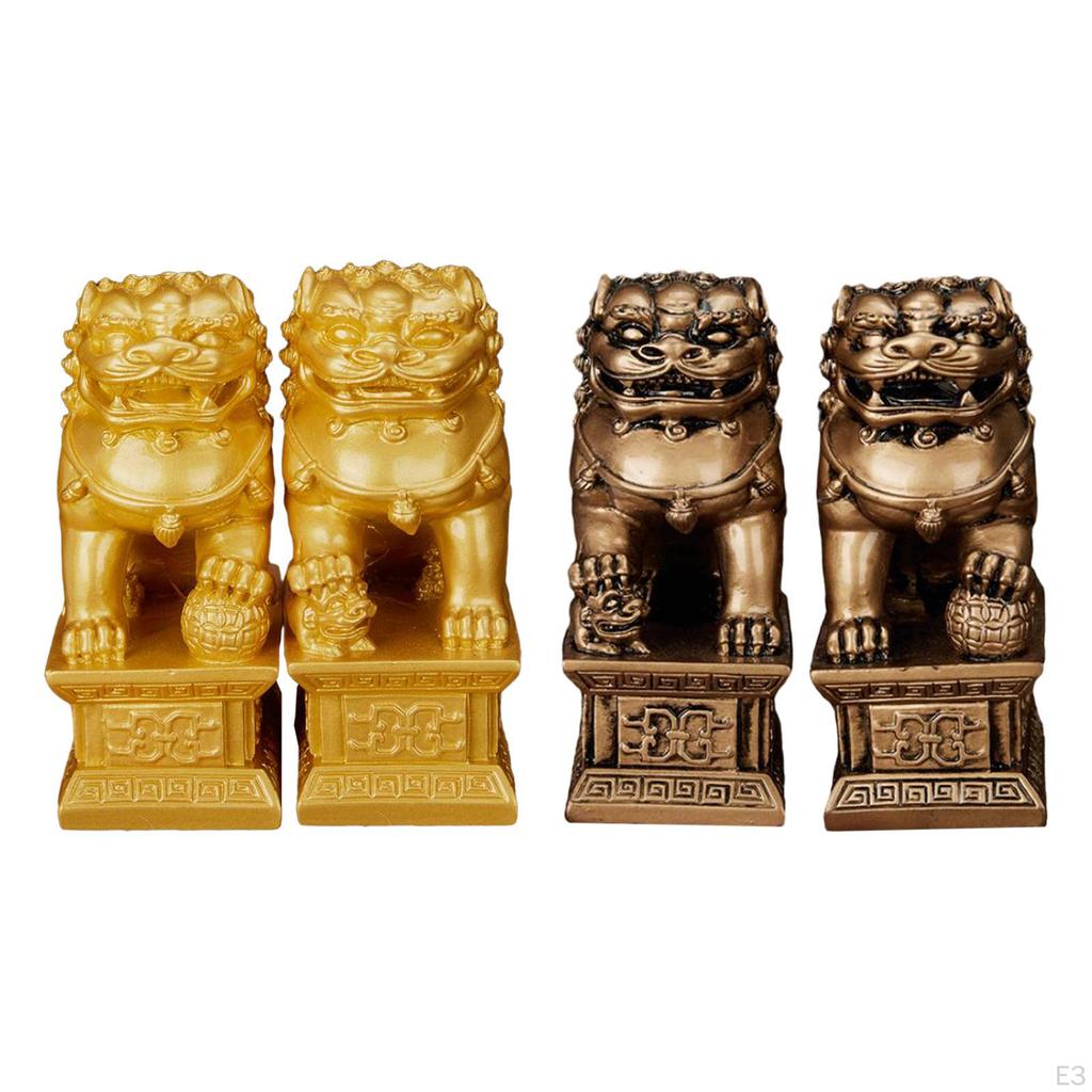 Статуя льва, китайский фэн-шуй, декор, модель животного, коллекция, скульптура на удачу и богатство