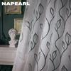 1 шт. NAPEARL, современная модная прозрачная занавеска с узором ветвей, тюль для гостиной, окна, кухни, занавеска