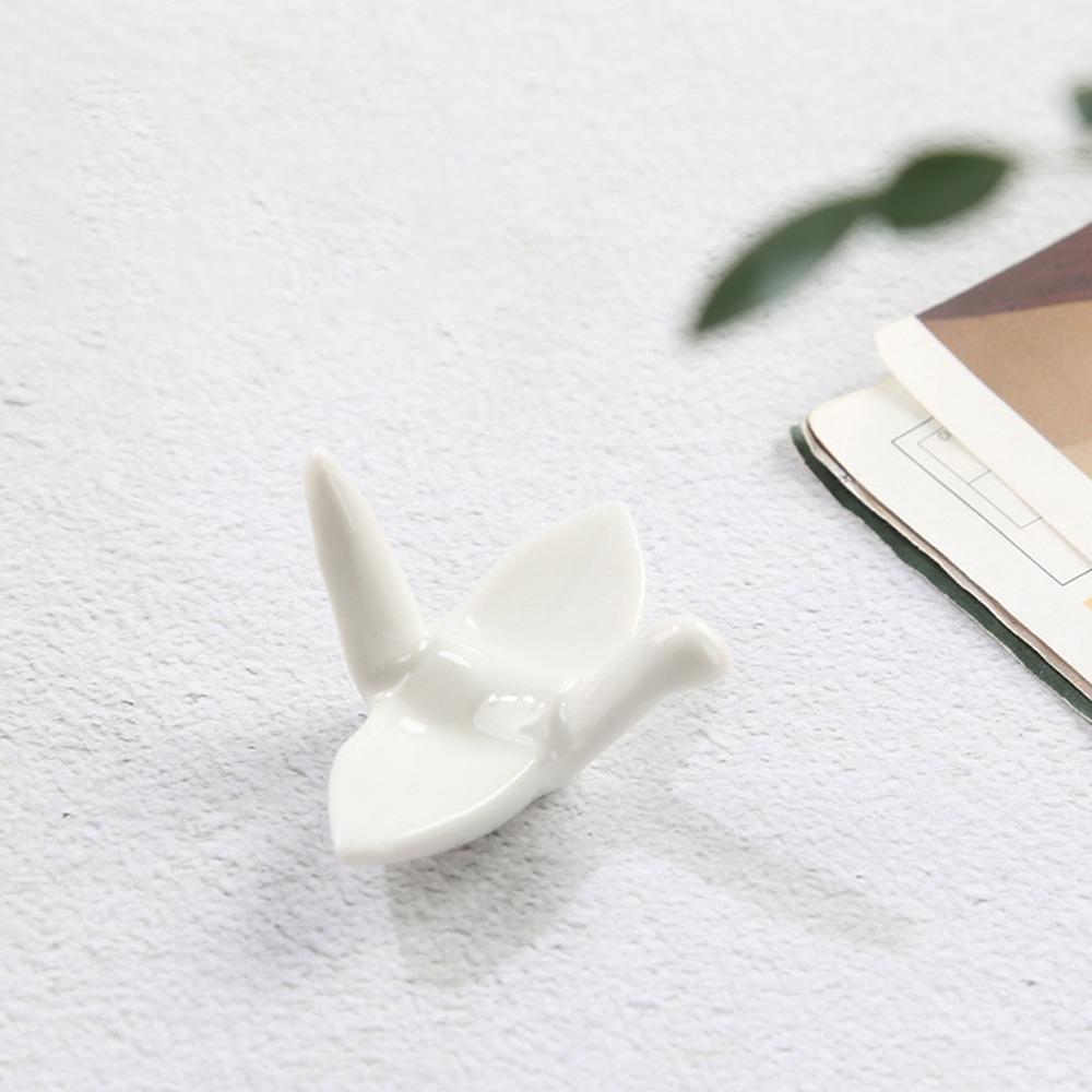 1pcs Desktop Decor Ornament Chopstick Holder Paper Crane Shape Chopsticks Pillow Desktop