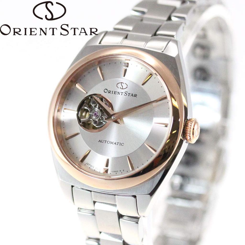 ORIENT STAR Automatic Watch Mechanical Made In Japan Domestic Warranty Open Heart White Silver [Orient Star] Semi-skeleton 2-year Manufacturer's