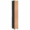 Bathroom Storage Cabinet with Door Black 30 x 35 x 192 cm