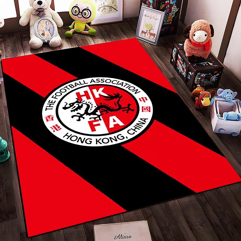Hong Kong Football Association Logo Rug Non-slip rug suitable for living room and bedroom sofas