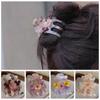 Crystal Flower Hair Clip Acetic Acid Zircon Hairgrip Elegant Small Acetate Hair Claw  Party