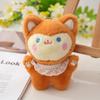 Adorable Fluffy Lace Fox Keychain Plush Toy Soft And Cute Animal Stuffed Doll