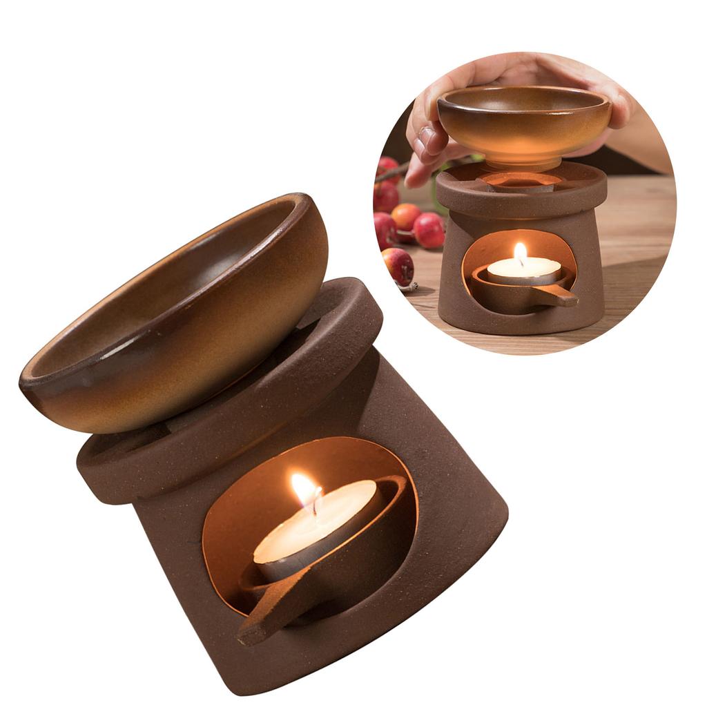 Essential Oil Burners Ceramics Wax Melter Aromatherapies Diffuser and Tealight Candle Holder Set for Home Bedroom Decors
