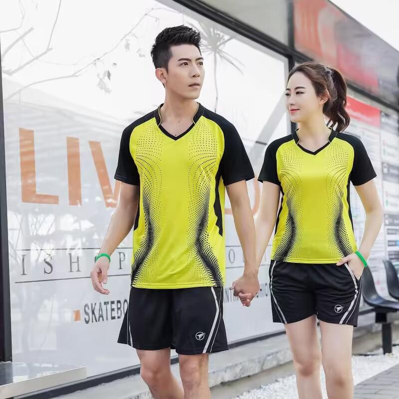 Couple Quick-Dry Table Tennis Shirts Badminton Shorts Set Men Women Sports