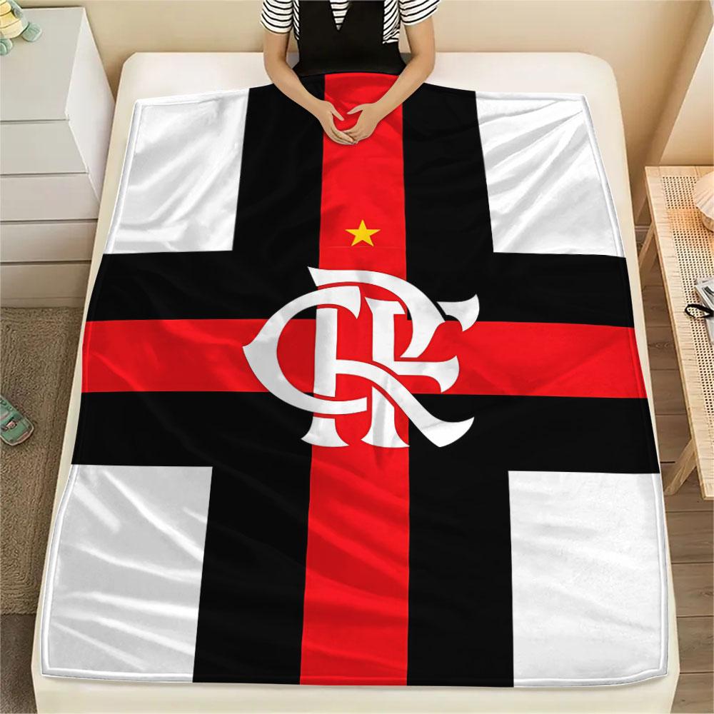 1PC Clube de Regatas do Flamengo Patterned Flannel Blanket Suitable For All Seasons for Home Decor Warmth and Comfort Gifts Holiday Present