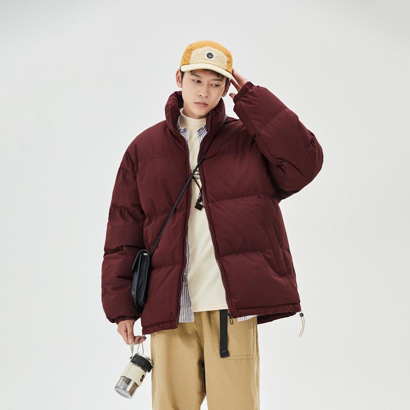 Толстые пары зимние новые жареные уличные хлопковые подбитые пальто с свободным повседневным толстым воротником-стойкой для мужчин и женщин хлебный костюм